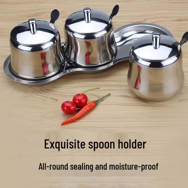 Yunshuang 3-Tier Stainless Steel Seasoning Organizer Set