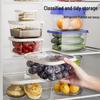 PET Fridge Fresh-keeping Box, Large Capacity, Transparent, Thickened for Meat, Vegetables & Fruit Storage.