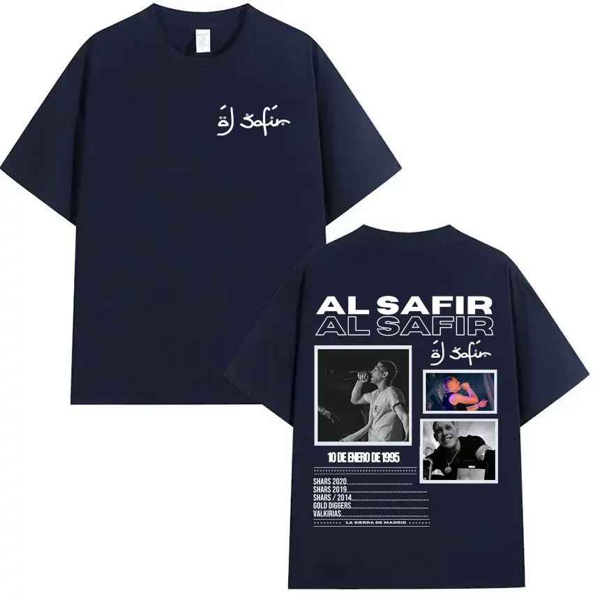 Hip Hop Tshrit Rapper Al Safir Tour Graphics Harajuku Clothing Oversized Tide T-shirts Gothic Casual Y2K T Shirt Streetwear