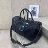 Sac de voyage tissé haut de gamme à main avec grande capacité pour hommes et femmes, Sac à bagages à une épaule, Sac de voyage d'affaires noir