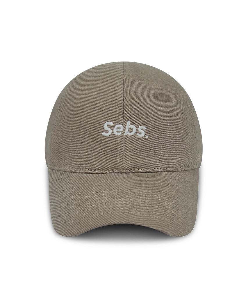 Sebseu Small Logo Twill Brown Ball Cap - Sand