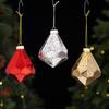 Red Gold Silver Christmas Baubles Plastic Material Hanging Ornaments New Christmas Balls  Xmas Tree