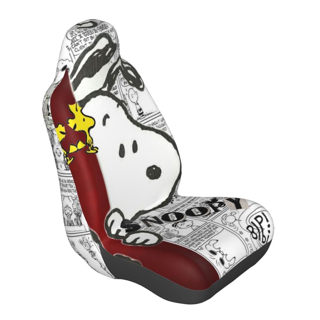 Snoopy Jordnöt Tecknad Hund Bilbarnstolsskydd Framstolar Enkelbilar Interiörskydd Universell Passform För Sedaner SUV Och Lastbilar