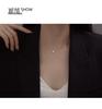2023 Exquisite Four-Claw Zircon Stone Sterling Silver Necklace – Light Luxury Niche Clavicle Chain Trend