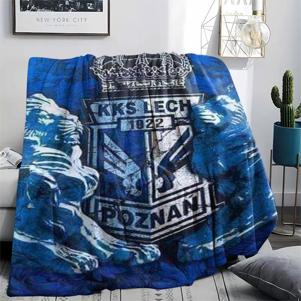 1PC Lech Poznan Patterned Flannel Blanket Suitable For All Seasons for Home Decor Warmth and Comfort Gifts Holiday Present