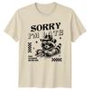 Sorry IM LATE Raccoon Driver Funny Sarcastic Graphic Novelty TShirt