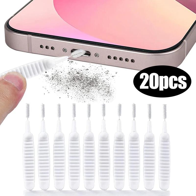 20/10pcs Mini Cleaning Brush Multifunctional Hole Cleaner for Shower Head Keyboard Phone Power Bank Charge Port Dust Remover