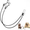Dog Seat Belt, Double Dog Seatbelt Vehicle Safety Chew Proof Dogs Vehicle Safety Tether Cable,Double Clip No-Chew Pet Car Leash Lead,Car Safety