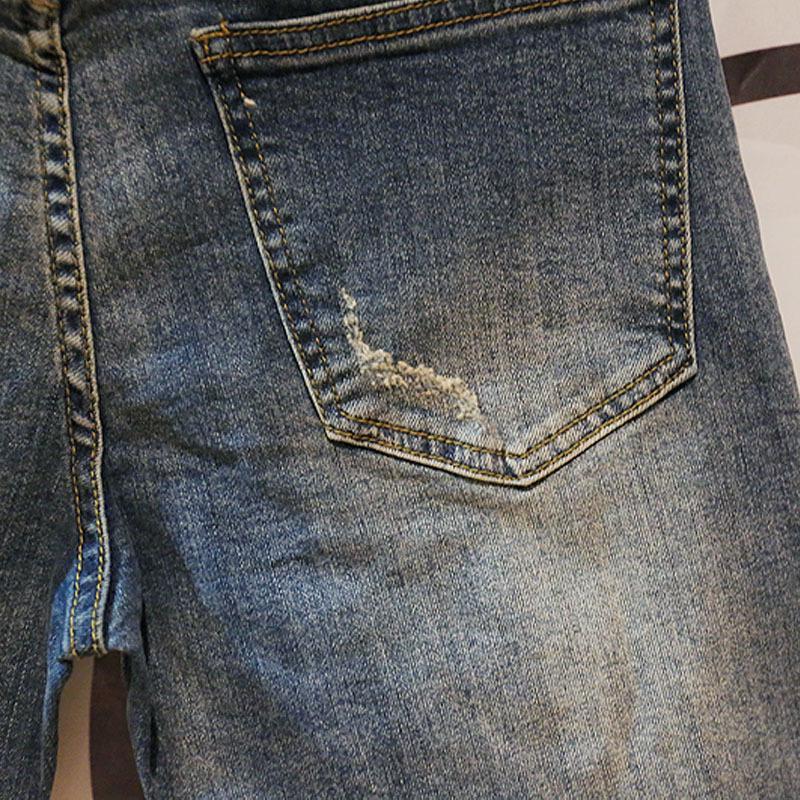 Men's 2024 Trendy Ripped Denim Shorts - Street Style Casual Five-Point Pants