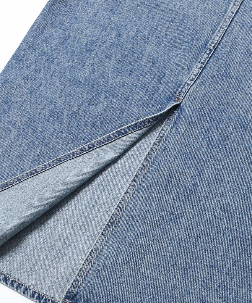 UCLA Women'S Basic Brushed Denim Long Skirt [Md-Indigo](Uc6Ds50)