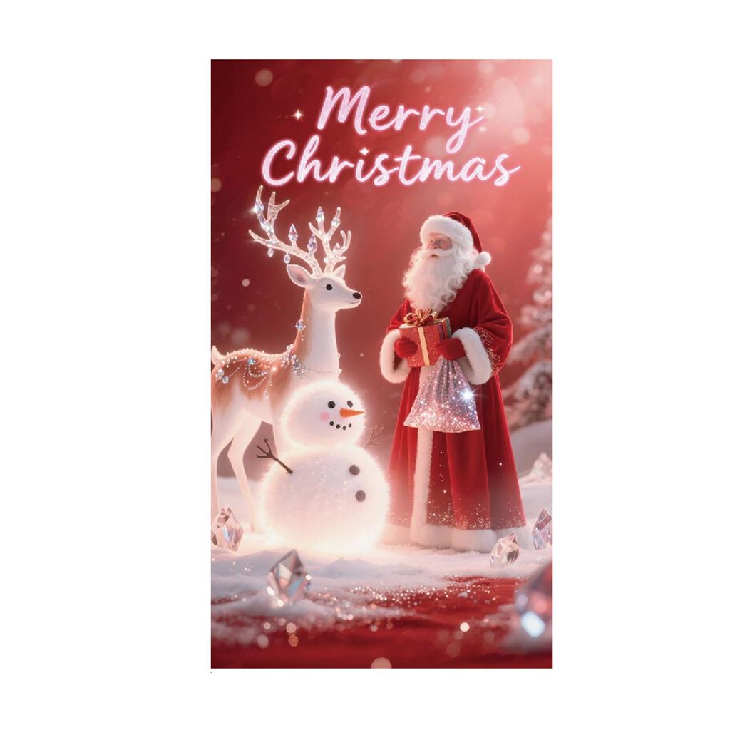 Christmas Door Curtain Background Door Decoration