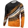 Fashion Men's Shirt Outdoor RIDE ONeck Tops Vertical Stripe T-Shirts Men's Long Sleeve 3D Shirt