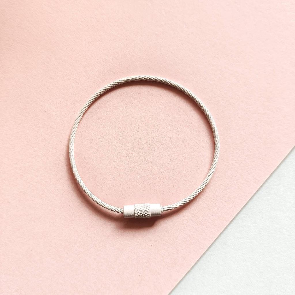 Rotating Metal Wire Rope Keyring Charm for DIY Bags