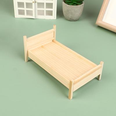 1ks Miniaturní simulační postel pro panenky Model Doplňky pro kutily Scénický nábytek