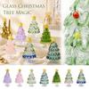 Glass Christmas Tree Decoration for Holiday Home Tabletop Display