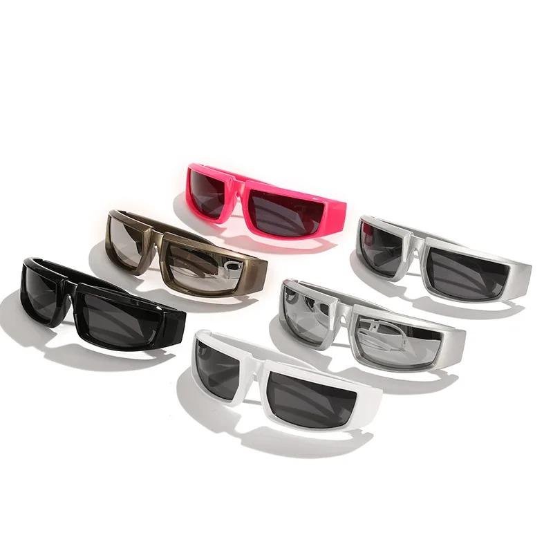 Versatile Bag Women's Popular Y2k Sunglasses Men's Unique Sports Punk Sun Glasse Uv400 Goggle Shades Mirror Colorful Designer Outdoor Eyewear