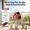 British Red Baby Stroller Aluminum Alloy Lightweight Foldable with Detachable Bassinet Pet Dog Cat Pram Travel Carriage for New