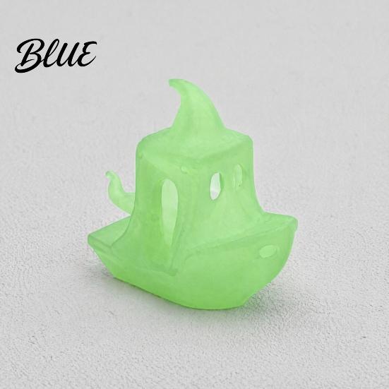 Realistic Halloween Display 3D Printed Boat Figurine Spooky Ghost Pumpkin Ship Figurine Statue for Party Tabletop Home Decor