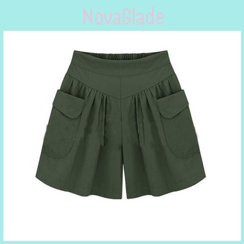 Casual Womens Fashion Loose Wide Leg Pants Pocket Leggings L5xl Culottes