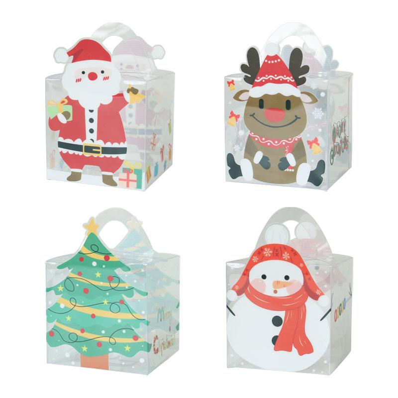 WTEMPO Hand-held Clear Christmas/Christmas Eve Gift Boxes Gifts Holding & Displaying Boxes Christmas Party Decor Favor Treat Boxes