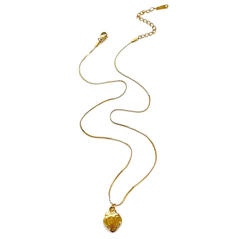 

Cute Fruit Inspired Pendant Necklace Comfortable Wear Adjustable Length Neck Chain Trendy Neck Jewelry Gift for Her