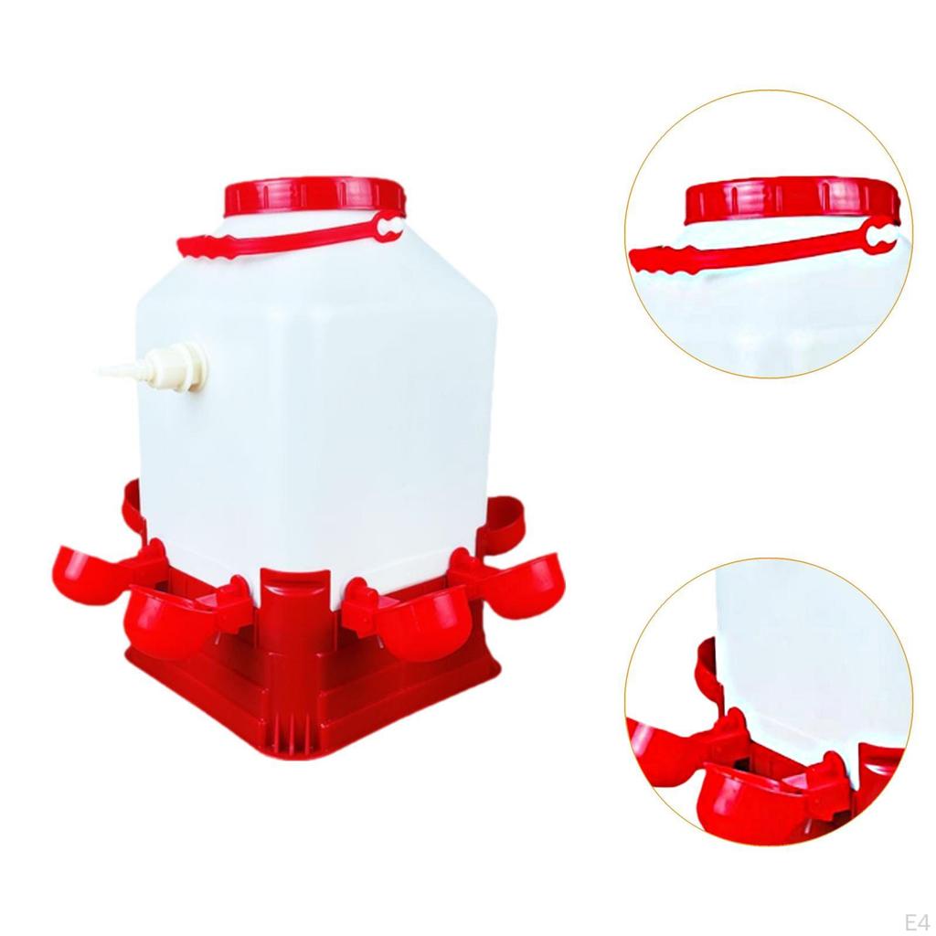 Chick Waterer Chicken Coop Accessories No Waste Drinking Bowl Practical Portable Automatic Drinker