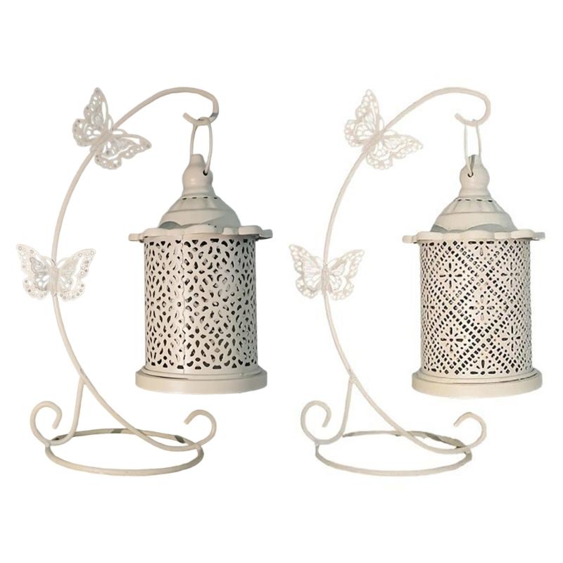 Vintages Hanging Freestandings Irons Lanterns Hollows Carving Romantics Dinner Wedding Decoration