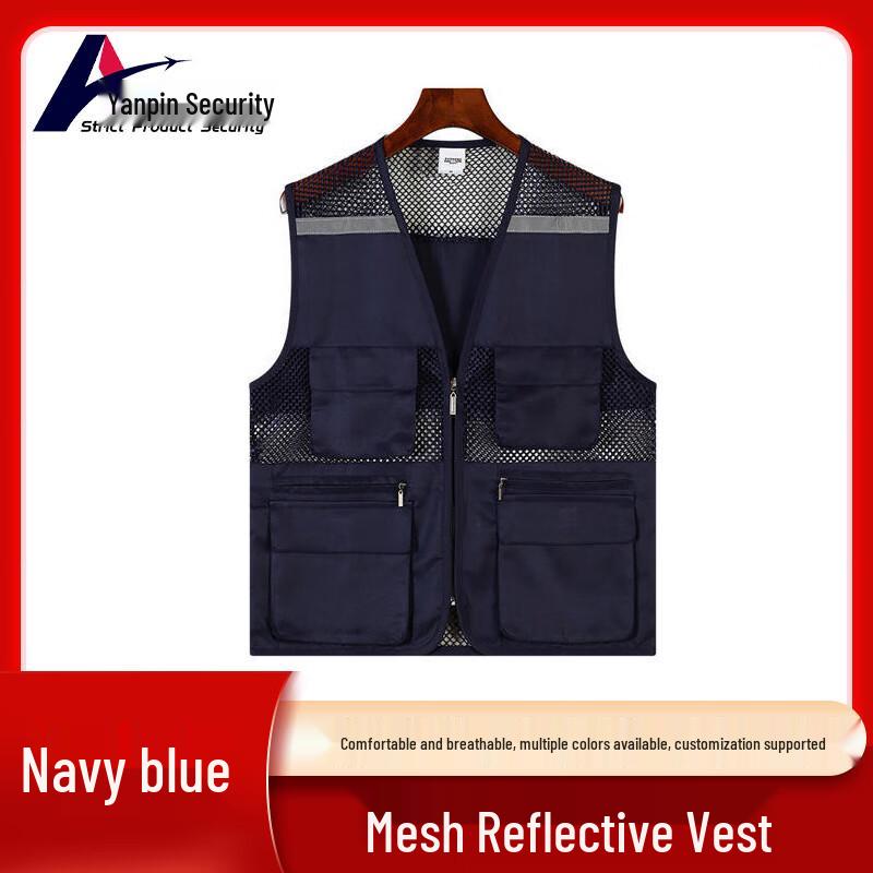 Yanpin Safety Mesh Reflective Work Vest M темно-синий