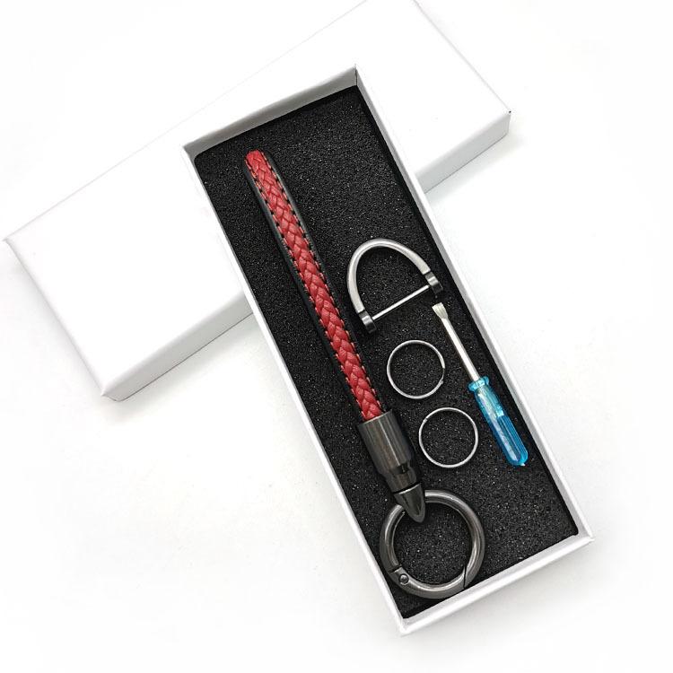 Creative Bullet Rotating Keychain Men's and Women's Leather Car Keychain Alloy Pendant