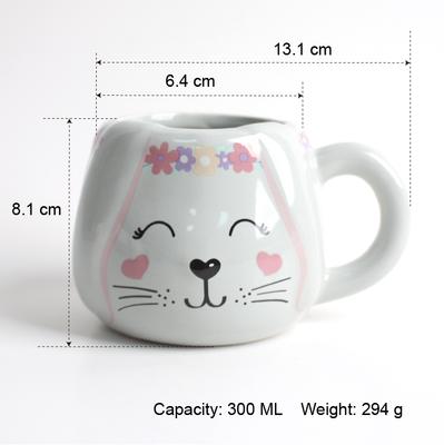 Unique 300ml Ceramic Cup Easter Bunny Mug for Kids Festive Gift Cup for Milk and Hot Chocolate Cocoa Mug Easter Cute Rabbit Mug