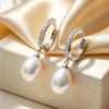 Natural Freshwater Pearl Earrings ,Drop Pearl Earring For Women Fine Jewelry Wife Girl Birthday Gift