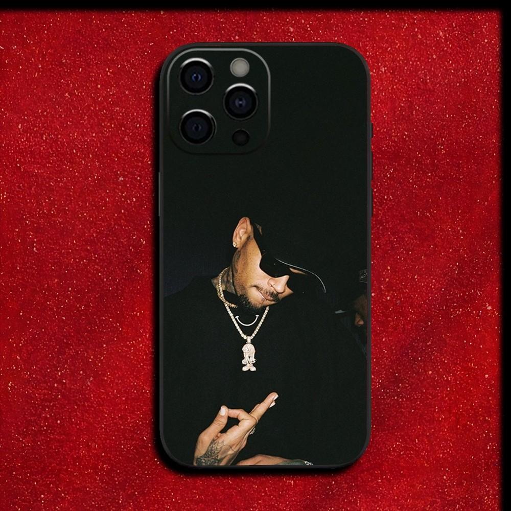 USA Rapper C-Chris Brown Handyhülle Für iPhone 16,15,14,13,12,11,Pro,X,XS,Max,XR,Plus,Mini Weiche Schwarze Hülle