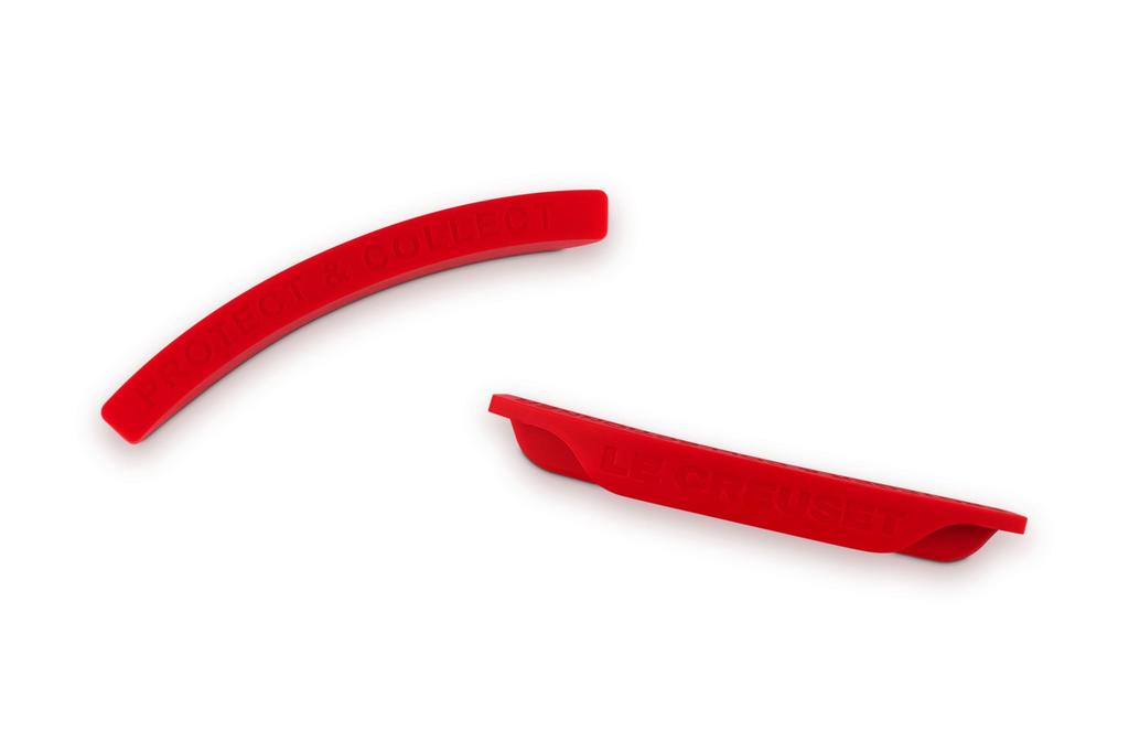 LE CREUSET Silicone Lid Protector (Set of 2) Cherry Red