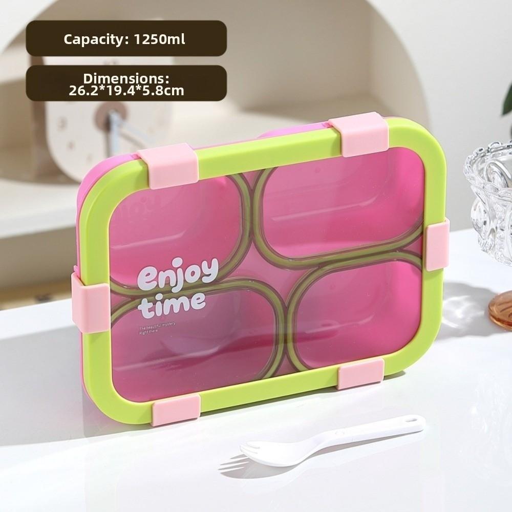 Divided Compartments Lunch Box Sealed Lid Food Container Thermal Lunch Box for Office Workers