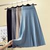 Autumn and Winter High-waist Knitted Skirt Women's Mid-length Wool A-line Big Swing College Style Pleated Skirt Thickened Matching Sweater