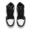 Jordan Air Jordan 1 Slip Resistant Mid top Vintage Basketball Shoes Men's Black White Green 852542-100(Team210-)