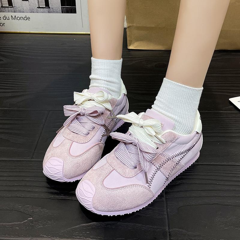 Fashion 2025 Brand Ladies Shoes Front Lace-up Women's Vulcanize Shoes Fashion Color Matching Light Best Seller Comfortable Casual Shoes