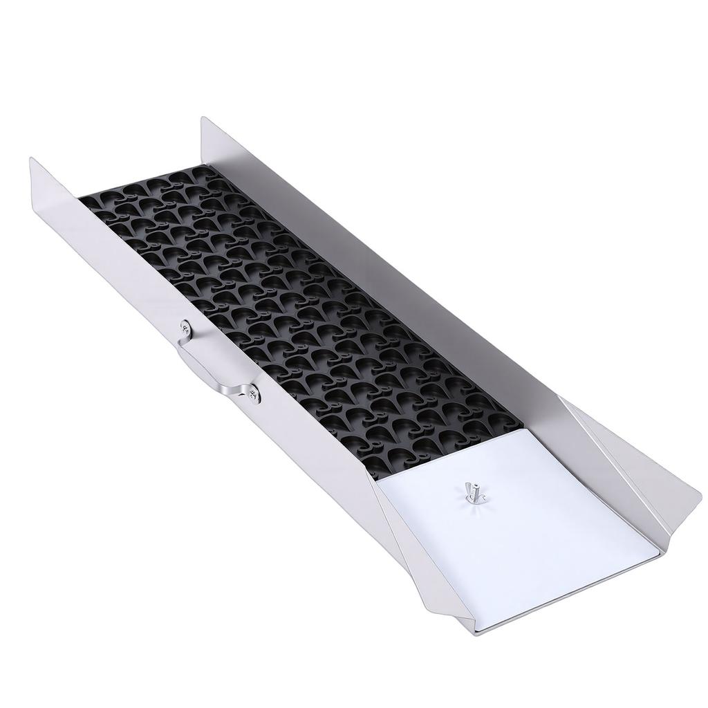 Gold Sluice Box Folding Aluminum Alloy Portable Gold Mining Chute Panning Prospecting Recovery Tool with Rubber Pad