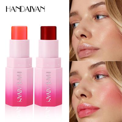 Wärmeaktivierender Farbwechsel Jelly Velvet Blush Cream Highlighter Mehrzweckcreme Wasserdicht Matt Festes Gel Langanhaltender Blush-Stick