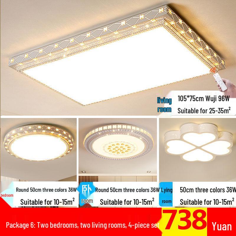 LED Ceiling Light: Simple, Atmospheric Round Fixture for Living Room, Dining Room, Study, and Bedroom.