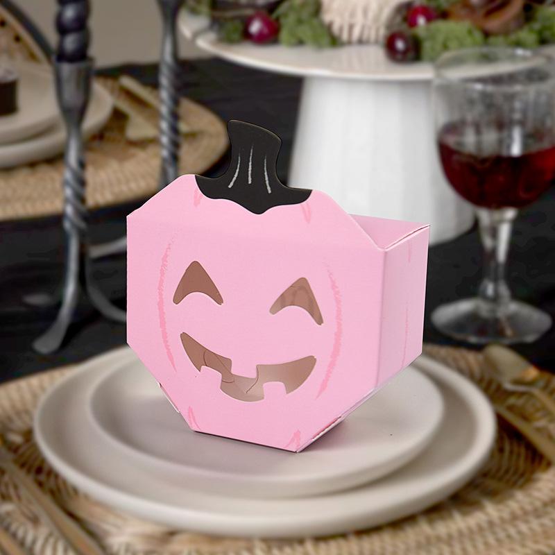 WTEMPO Foldable Creative Halloween Pumpkin Hollowed-out Gift Boxes DIY Party Favors Decor Treat Boxes Daily Presents Packaging Boxes