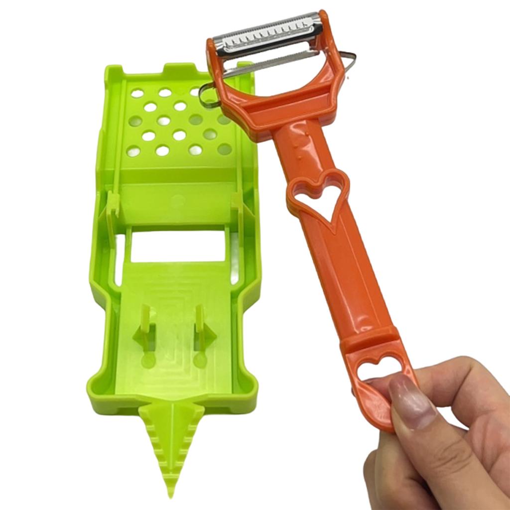 2-in-1 Multifunctional Vegetable Peeler with Stainless Steel Blades Potato Peeler Vegetable Chopper Tool for Home Kitchen