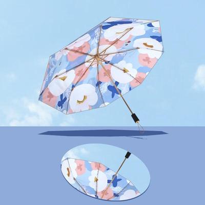 MAYDU Three-Fold UV Protection Sun & Rain Umbrella