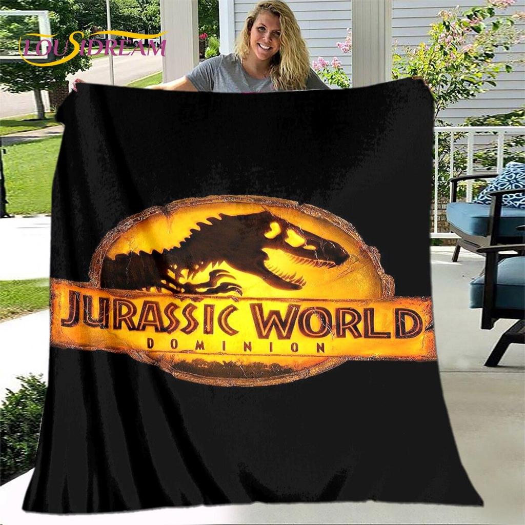 New Cartoon Jurassic Park Blanket,Flannel Blanket Throw Blanket,Soft Warm Blanket for Living Room Bedroom Beds Sofa Decor Gift