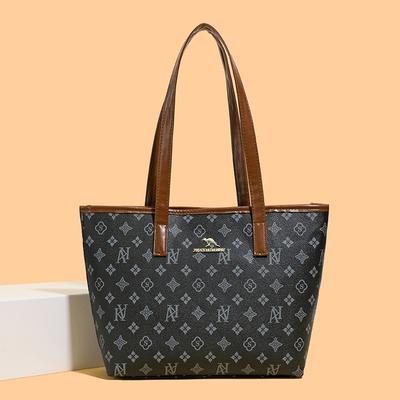 Borsa Mama - Borsa a Spalla Versatile a Quadri in Morbida Pelle con Grande Capacità - Ideale per il Pendolarismo Lavorativo - Borsa da Donna alla Moda