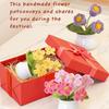 New Handmade Mini Crochet Flowers Photo Props Simulation Knitted Potted Flower Gift DIY Artificial Flower Bonsai Teachers' Day