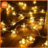 1PC Flower Fairy Lights Battery Operated String Lights Waterproof 10/20/30/40 LED Cherry Blossom Lights For Patry Wedding Decor