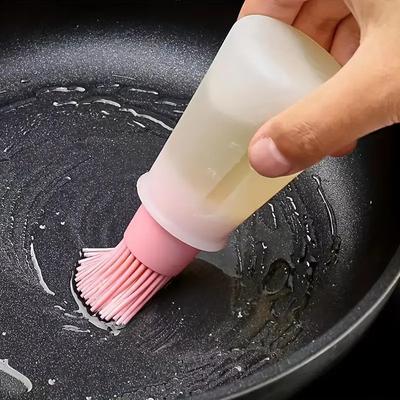 1pc Silicone Basting Brush with Oil Dispenser - Food Grade, Perfect for BBQ & Pastry Cooking, Kitchen Essential CLE
