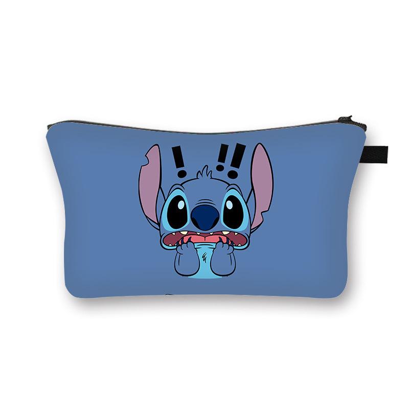 Stitch'S New Cosmetic Bag, Children'S Fashion Portable Double-Sided Toilet Bag, Girls' Outdoor Travel Clutch Storage Bag