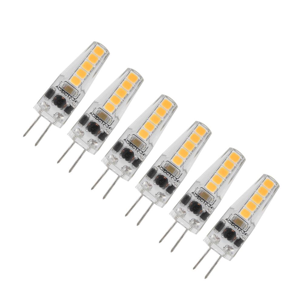 10pcs 2W G4 LED Bulb AC12‑24V Halogen Replacement Bulbs Easy Dimmable G4 Bulbs  Ceiling Lamp